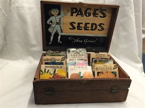 antique metal seed box|antique card seeds for sale.